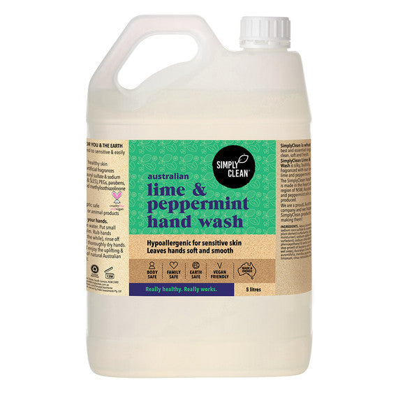 Lime and Peppermint Hand Wash (500 mL / 5 Litres)