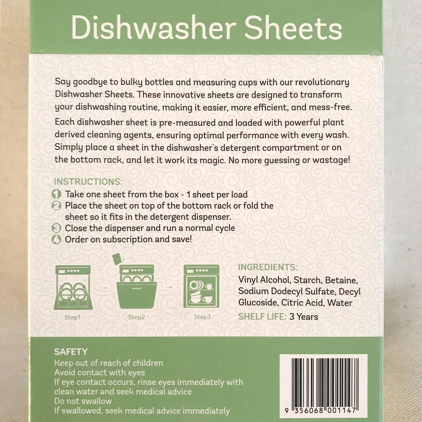 Dishwasher Sheets : 50 Pack